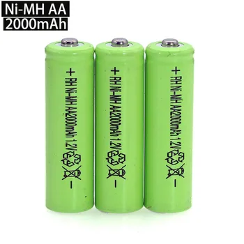 1.2 V AA Ni-MH סוללה 2000mAh 1.2 v סוללה נטענת קיבולת גבוהה מצלמה/מיקרופון/עכבר /צעצועים סוללות