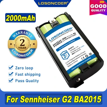 100% מקוריים LOSONCOER BA2015 הסוללה 2000mAh על Sennheiser G2 BA2015 אוזניות Bluetooth