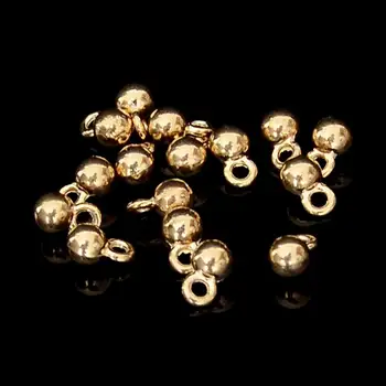 100PCS/lot כסף זהב צבע Jewely הממצאים סוף חרוזים שרשרות כדור ליצירת תכשיטים שרשרת צמיד DIY אביזר