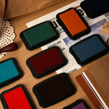 12 צבעים וינטאג ' כרית דיו עבור חותמת DIY אמנות עיצוב אלבומים גודל גדול דיו רפידות גומי בולי עץ נייר Inkpads נייר עיצוב