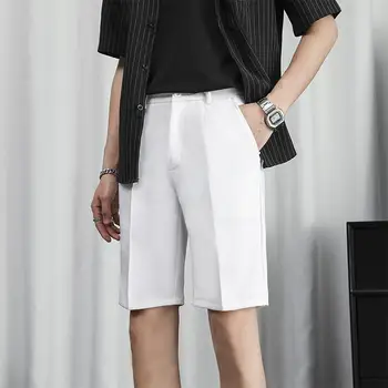 2021 אנשים חדשים אופנה קיץ דק ישר קלאסית קצרים זכר עסקים רופף מקרית מוצק צבע מכנסיים קצרים W220