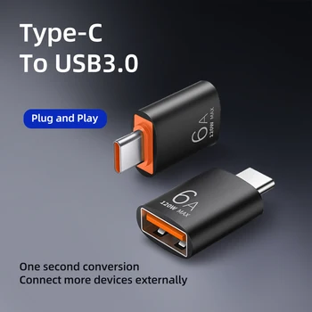 3.0 USB OTG להקליד C העברת נתונים מתאם מסוג C נקבה ל-USB זכר ממיר מתאם טעינה מהירה עבור מחשב נייד Macbook סמסונג