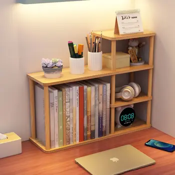 3 שכבות שולחן העבודה מדף רב תכליתי משרד ספרים, עיתונים, מגזינים אחסון מדף בסלון העומס אחסון מדף