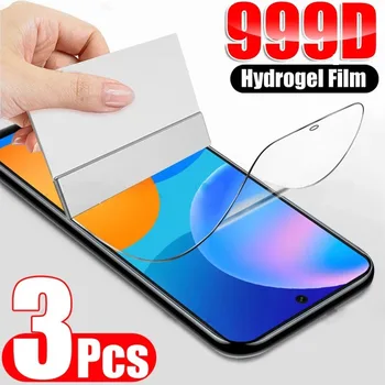 3PCS Hydrogel סרט עבור Huawei עמ ' חכם 2021 2020 S Z Pro 2019 בנוסף 2018 סרט מגן מסך הטלפון לא מגן זכוכית