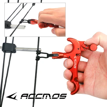 ACCMOS מתחם קשת שחרור סיוע 4-אצבע קשת אחיזה Caliper שחרור סגסוגת אלומיניום בקשתות ציד הירי אביזרים