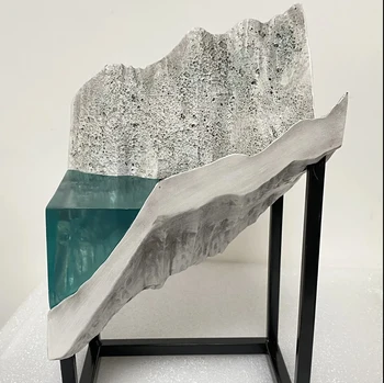 Aqumotic הקרחון קישוט דקורטיבי אספקה אופנה עיצוב יוקרתי שקוף שרף אבן חול אמנות היאכטה הארבור