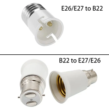 B22 כדי E27 Lampholder מתאם חסין אש בורג E27 כדי כידון B22 מנורות LED תירס אור הנורה שקע מתאם