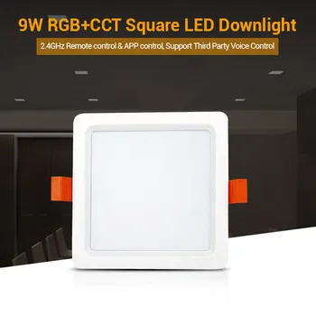 FUT064 2.4 GHZ RF מרחוק/WIFI האפליקציה/צד שלישי שליטה קולית מנורת LED Miboxer AC100-240V 9W RGB+CCT Square LED Downlight AIuminum