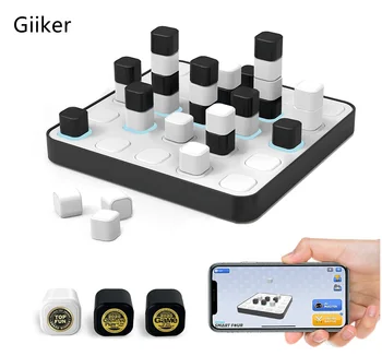 GiiKER ארבע חכם מחובר מגנטי 3D ארבע בשורה, משחק עם אינטליגנטי AI-מופעל יישום המאפשר משחק לוח