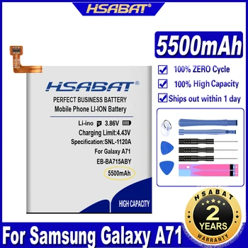 HSABAT EB-BA715ABY 5500mAh עליון קיבולת סוללה עבור סמסונג גלקסי A71 A715F SM-A7160 A7160 טלפון חכם סוללות