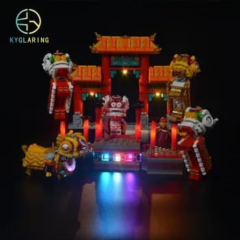 Kyglaring אור led ערכת תואם לגו 80104 ריקוד האריה הסיני בפסטיבלים מסורתיים (רק אור ערכת כלול)