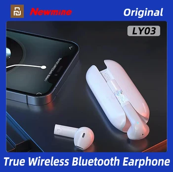 Newmine נכון אלחוטית Bluetooth אוזניות מוסיקה אוזניות למחצה בתוך האוזן ספורט עבור Huawei אפל אוניברסלי יחיד, אוזניות כפולה