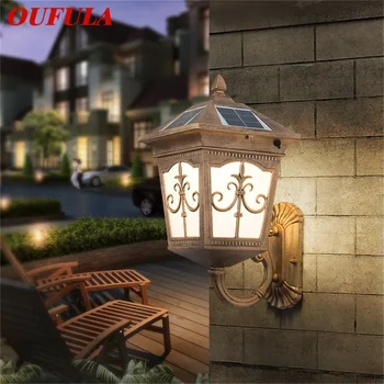 OUFULA חיצוני וול אור Led פטיו שמש מודרניים מנורות קיר LED עמיד למים תאורה מרפסת מרפסת חצר הוילה