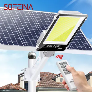SOFEINA השמש קיר אור חיצוני גוף חיישן רחוב מנורת LED אטימות IP65 עם שלט רחוק עבור המודרנית גן פלאזה