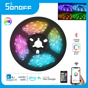 SONOFF L2 לייט חכמה LED אור הרצועה Bluetooth WIFI בקר RGB 5050 אווירה קישוט אור מנורת לילה זוהר String