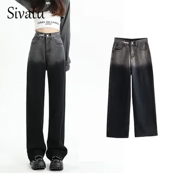TRAF ZR שיפוע גבוה המותניים ג 'ינס לנשים Y2k אופנת רחוב באגי חדשים רחב מזדמן החבר' ינס קוריאני של נשים מכנסיים הקיץ