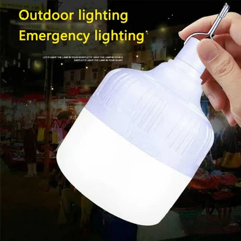 USB LED אורות חירום אוהל נייד מנורה סוללה פנס ברביקיו אור קמפינג חיצוני הנורה 20W/40W/80W//100W 150W/200W