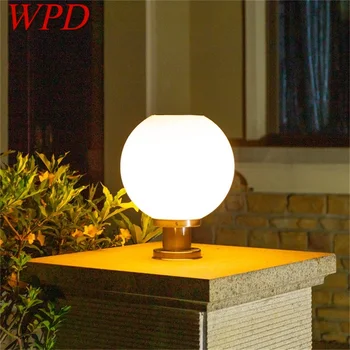 WPD חיצונית סולארית מודרנית קיר אור LED העולם גוון עמיד למים עמוד פוסט מנורה גופי הבית.