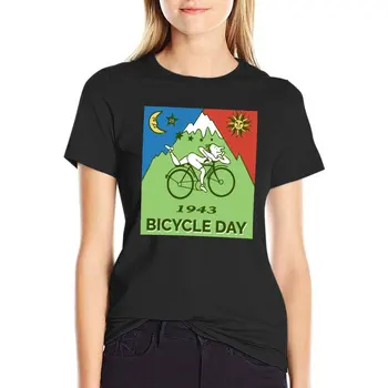אופניים היום חולצה- 1943 וינטג ' (אלברט הופמן אל. אס. די) חולצה חולצה אישה בגדים