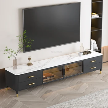 אור יוקרה טלוויזיה ניצב שולחן קפה עגול להגדיר דירה קטנה מודרני פשוט בסלון טלוויזיה ארון הביתה הרצפה רהיטים