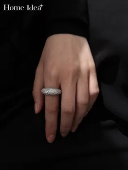 בציר אופנה נשים 18K טבעות זירקון נוצץ יהלומים Anillos תכשיטים לנשים אוהבי להקות חתונה מסיבת טבעות