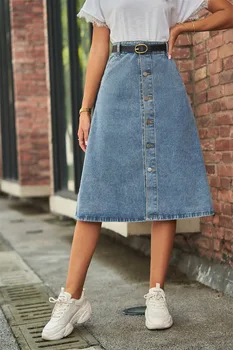 הדנים עבודה שמלה מזדמן אמצע אורך החצאית אישה 2023 הקיץ החדש תכליתי סלים ג ' ינס לשטוף אחת עם חזה חצאית אופנת רחוב