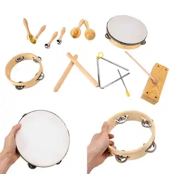 כלי הקשה כלי נגינה ידידותי לסביבה Orff מכשיר סט צעצועים מתנה הביתה כיף עבור שיעור מוזיקה לגן ילדים
