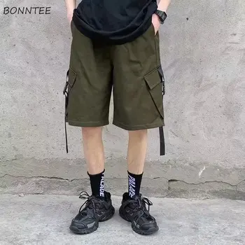 מעצב מכנסי גברים מזדמנים הצבא היפני ירוק קיץ לנוער רחוב מגניב נאה דינמי קוריאנית מכנסיים ספארי מסוגנן חדש.