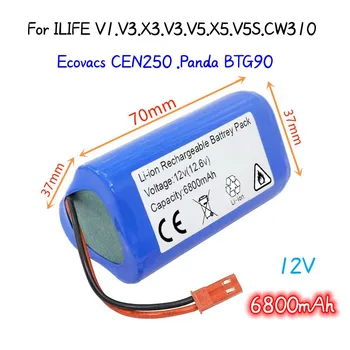 מקורי 6800mAh12V על ILIFE V1-V3 X3 V3 V5 X5 V5S CW310 Ecovacs CEN250 פנדה BTG902 Li-Ion Batterij