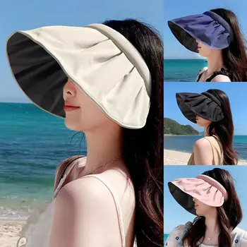 מתכווננת שוליים רחבים, שמש כובע קיץ הגנת UV החוף לדוג מגן שמש מתקפל רב תכליתי קאפ עבור נסיעות חיצונית