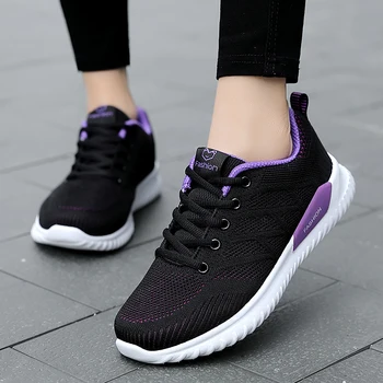 נשים נעליים מזדמנים אופנה הליכה רשת שטוח נעלי נשים נעלי ספורט 2023 התעמלות נשים גופר נעליים