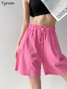 ספורטי נשים מכנסיים קצרים-10 צבעים רכים חופשי פשוטה קיץ טהור קלאסי חדש קוריאני סגנון פנאי יומי סטודנטים גבירותיי אופנה רטרו