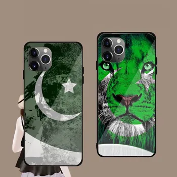 פקיסטן דגל מקרה טלפון עבור IPhone 14 13 12 11 XS X 8 7 6 פלוס Mini Pro מקס SE 2022 שחור PC TPU זכוכית טלפון הכיסוי
