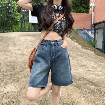 קיץ מכנסי ג 'ינס קצרים על נשים ג' ין קצרה פאטאל גבוה מותן בסגנון קוריאני נשים בגדים