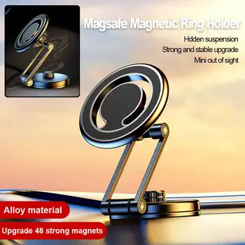 רכב מגנטי הטלפון מחזיק מעמד מתכת טבעת סיבוב 360 ° עם מגנטי ההסתה גיליון Magsafe-iPhone אנדרואיד סוגריים.